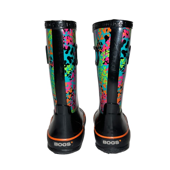 Bogs Girls Footprint Waterproof Boots - Picture 3 of 10